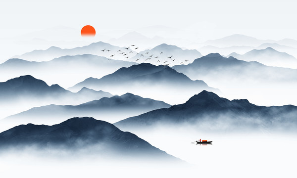 新中式山水畫