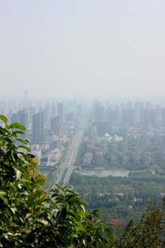 大蜀山远眺合肥城区