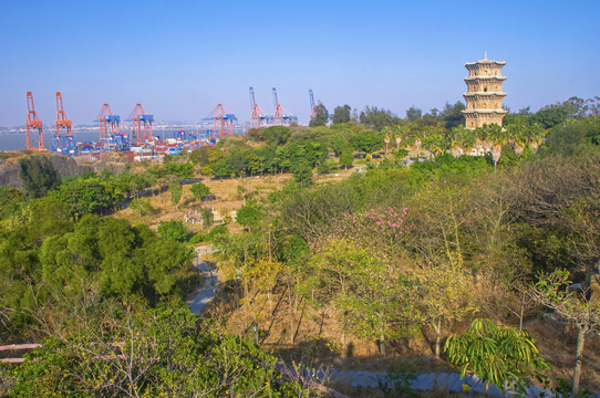 石湖港金钗山六胜塔