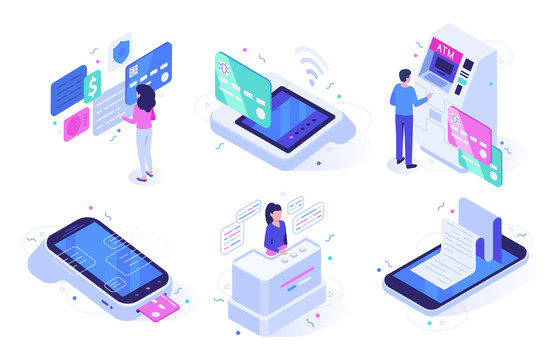 抽象智能支付科技圖標(biāo)
