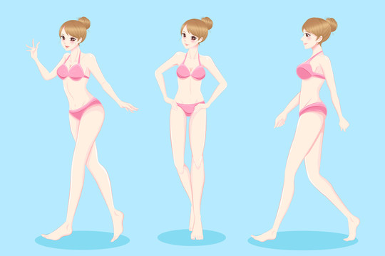 俏麗比基尼美女插圖