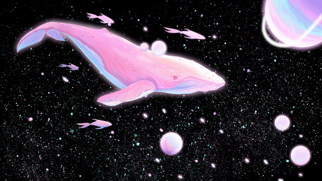 宇宙星空的鯨魚