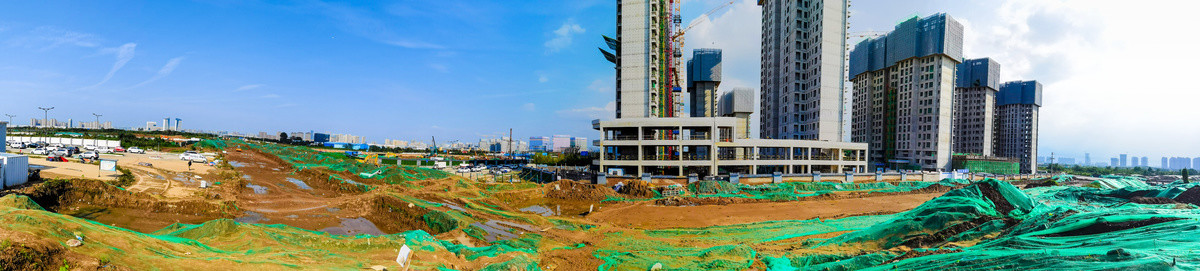 城市地标建筑未来之瞳全景特写