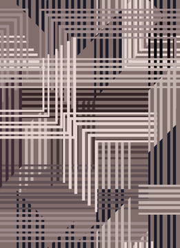 现代几何线条折线地毯印花图案