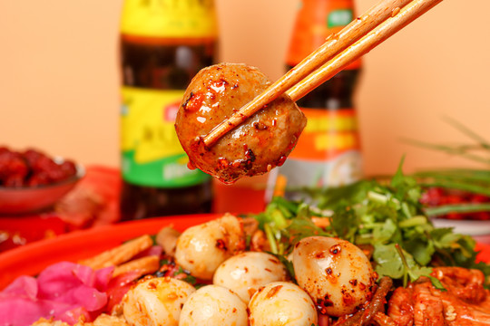 重慶干拌冒菜牛肉丸