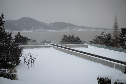 一战华工纪念馆雪景