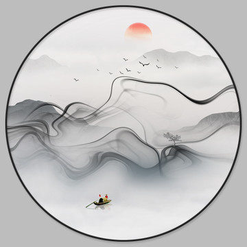 山水裝飾畫