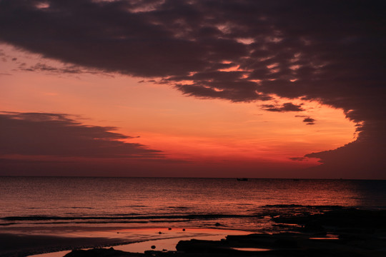 海边夕阳