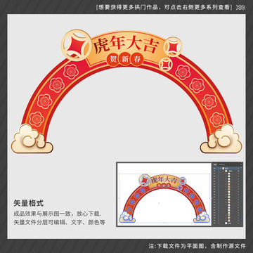 虎年春節(jié)拱門