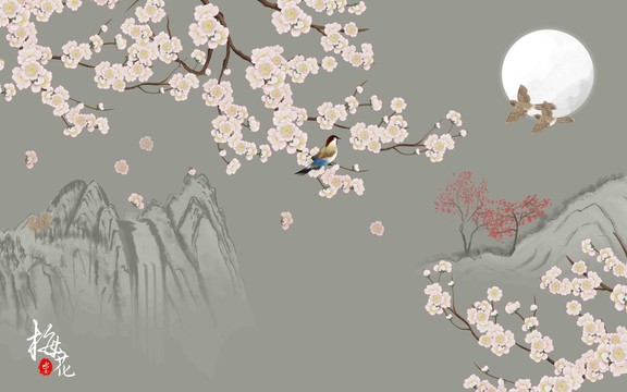 梅花裝飾畫