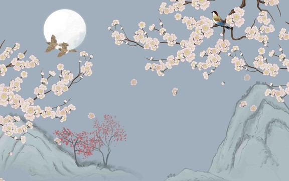 梅花背景墻