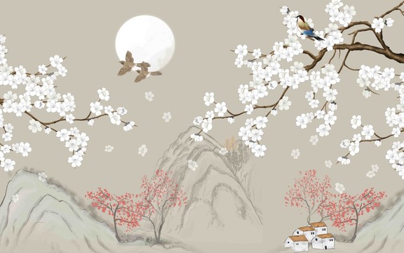 梅花背景墻