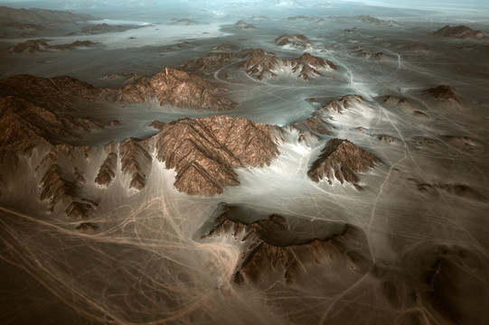 青海海西冷湖黑山戈壁火星地貌