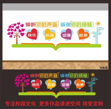 心理咨詢室文化墻