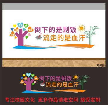 學(xué)校珍惜糧食文化墻