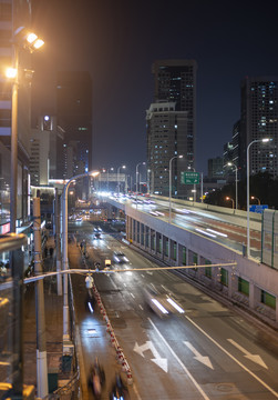 上海高架桥城市风光