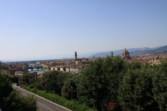 俯瞰意大利佛罗伦萨城市全貌