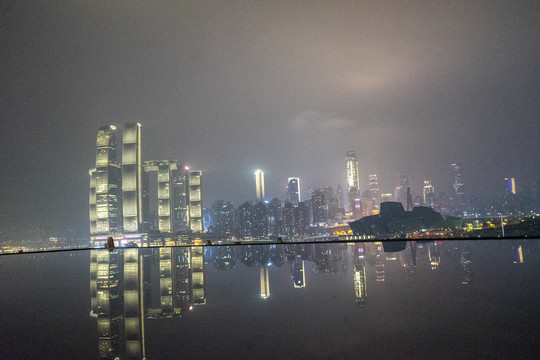 渝州半岛来福士夜景