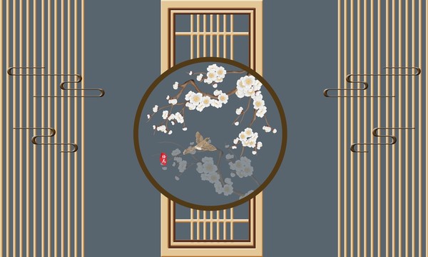花鳥(niǎo)裝飾畫(huà)