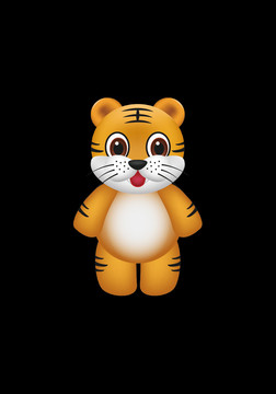 老虎卡通矢量插畫(huà)