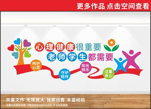 心理健康文化墻