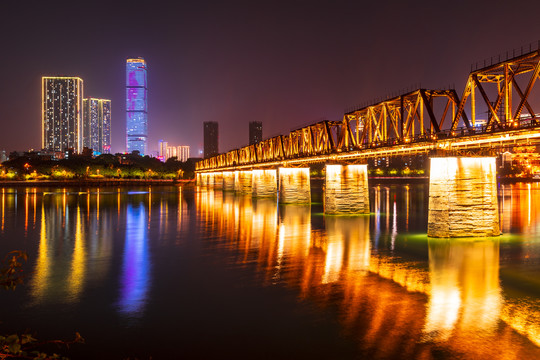 柳州铁桥夜景