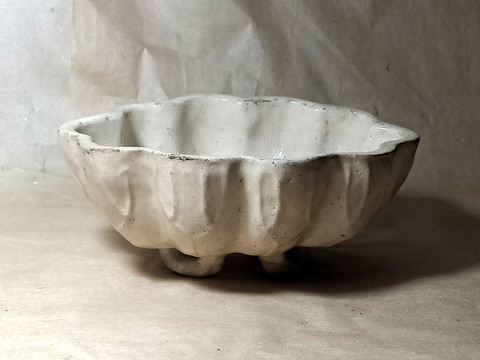 瓷器收藏漳窑笔洗米白釉水仙盆