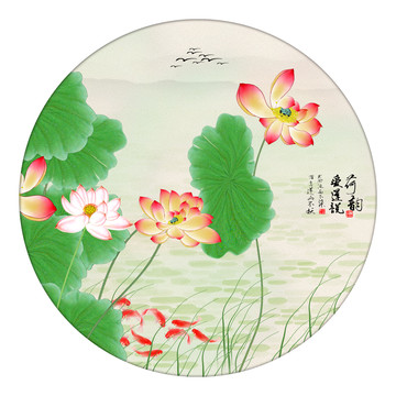 原創(chuàng)荷花九魚(yú)圖