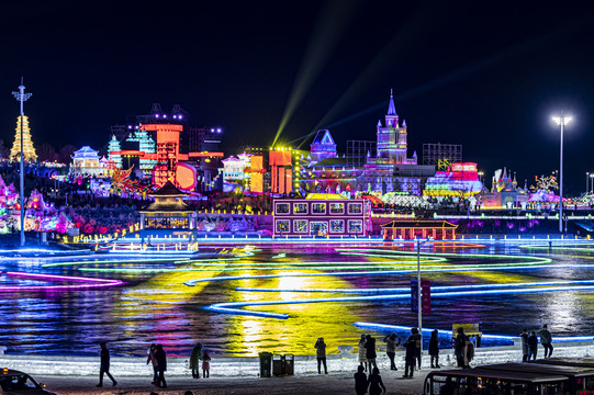 中国长春冰雪新天地夜景