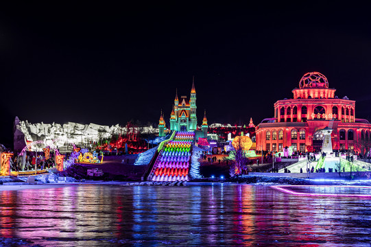 中国长春冰雪新天地夜景