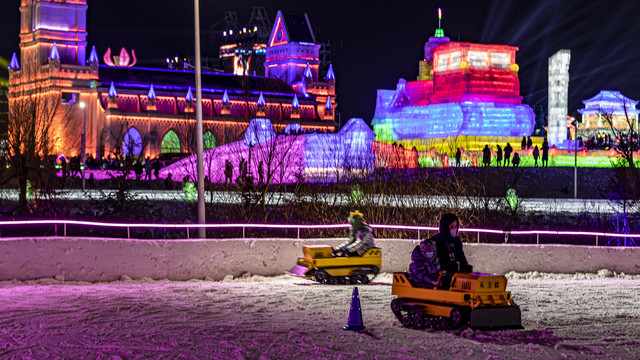 中国长春冰雪新天地夜景