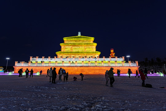 中国长春冰雪新天地夜景