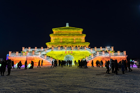 中国长春冰雪新天地夜景