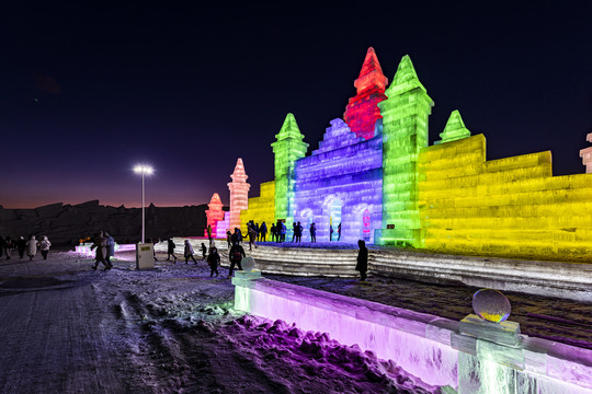 中国长春冰雪新天地夜景