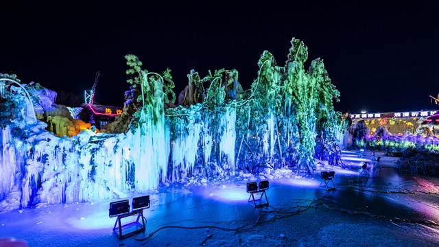 中国长春冰雪新天地夜景