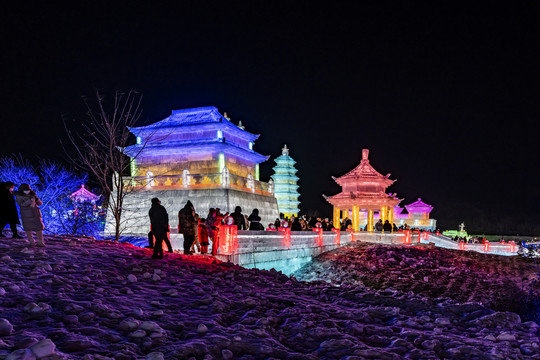 中国长春冰雪新天地夜景