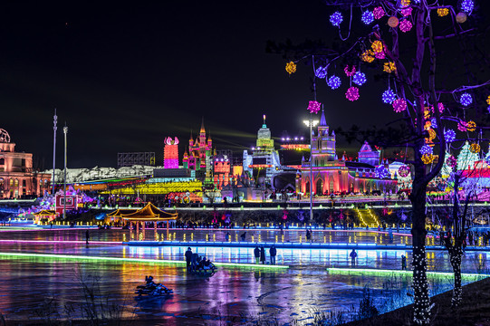 中国长春冰雪新天地夜景