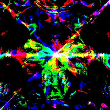 藍色幾何地毯