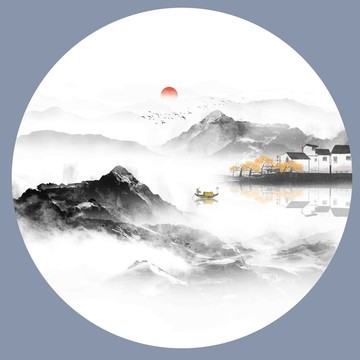 中國(guó)風(fēng)山水畫(huà)