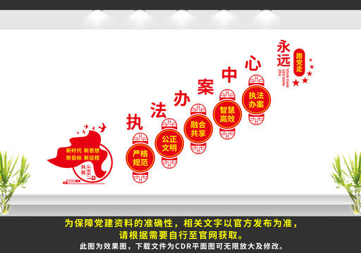 執(zhí)法辦案中心樓梯文化墻