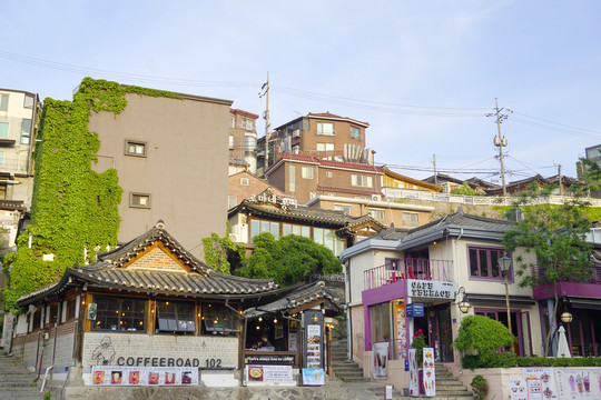 韩国北村韩屋村餐饮购物区