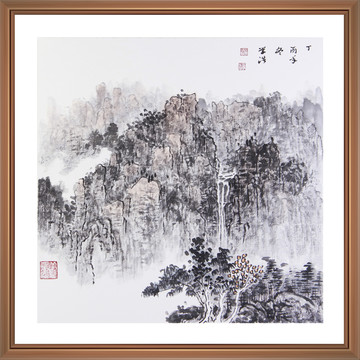國畫云山霧海