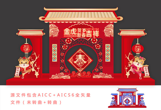 虎年春節(jié)門頭
