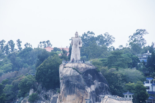 厦门皓月园郑成功像风景