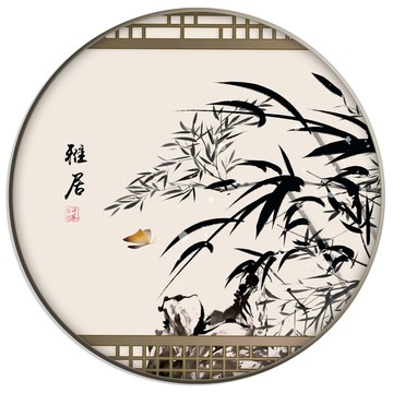 新中式手繪寓意禪意吉祥裝飾畫