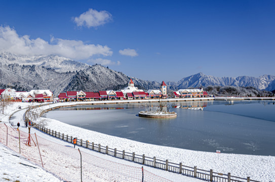 冬天的成都大邑西岭雪山