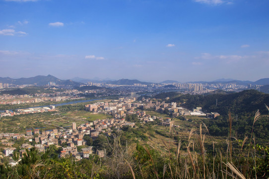 闽南乡村平原土地俯拍