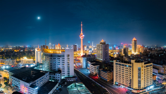 南通电视塔城市夜景