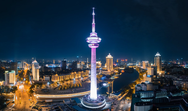 南通电视塔城市夜景