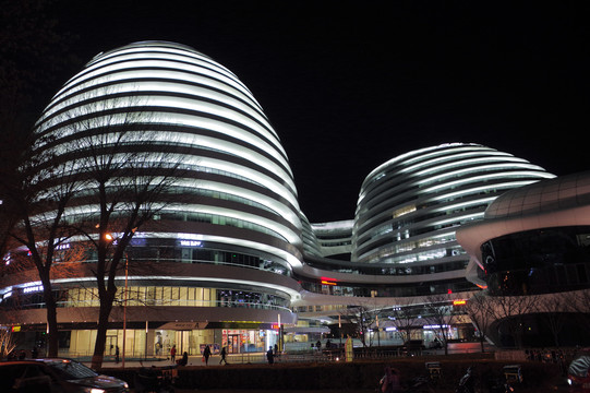 北京朝阳门银河SOHO夜景